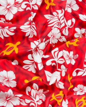 Polynesian fabric HONU Red - Tissushop